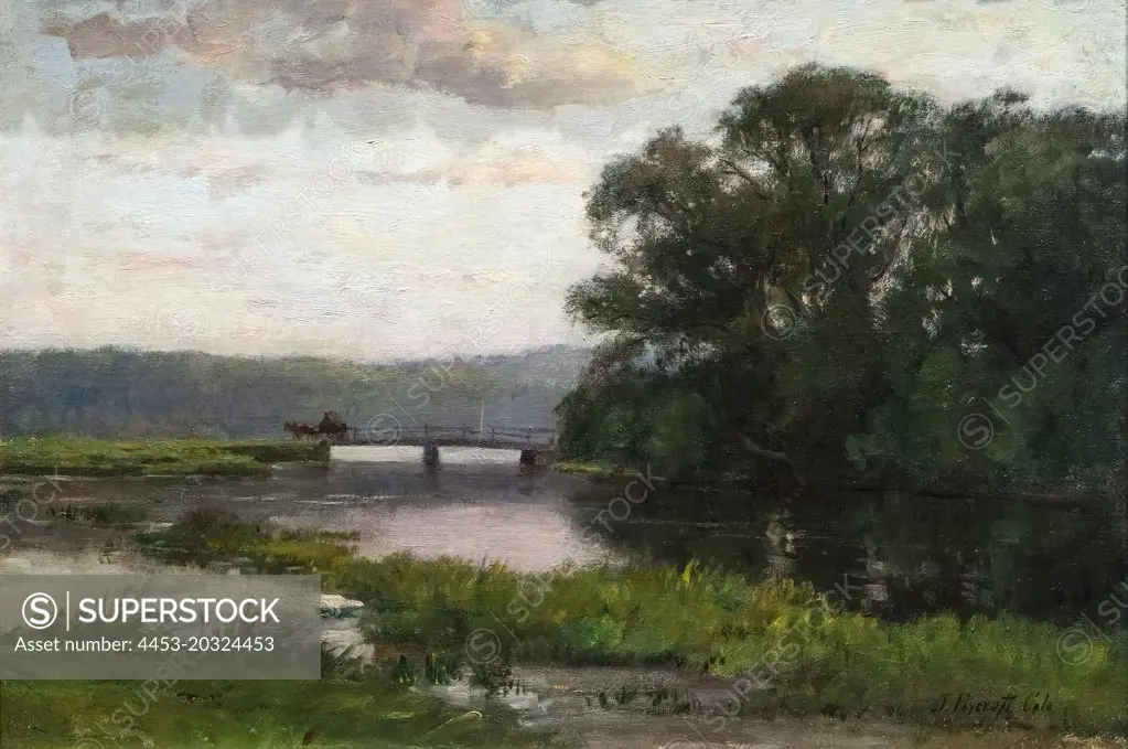 The Aberjona River; Winchester; about 1880 Oil on canvas Joseph Foxcroft Cole American; 1837-1892
