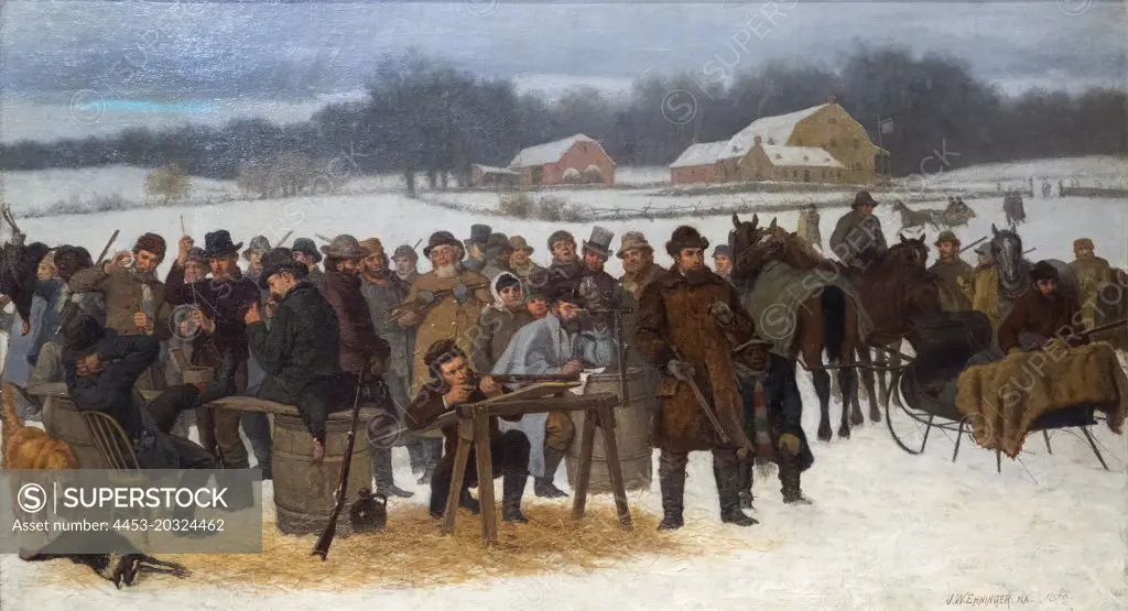 Turkey Shoot; 1879 Oil on canvas John Whetten Ehninger American; 1827-1889
