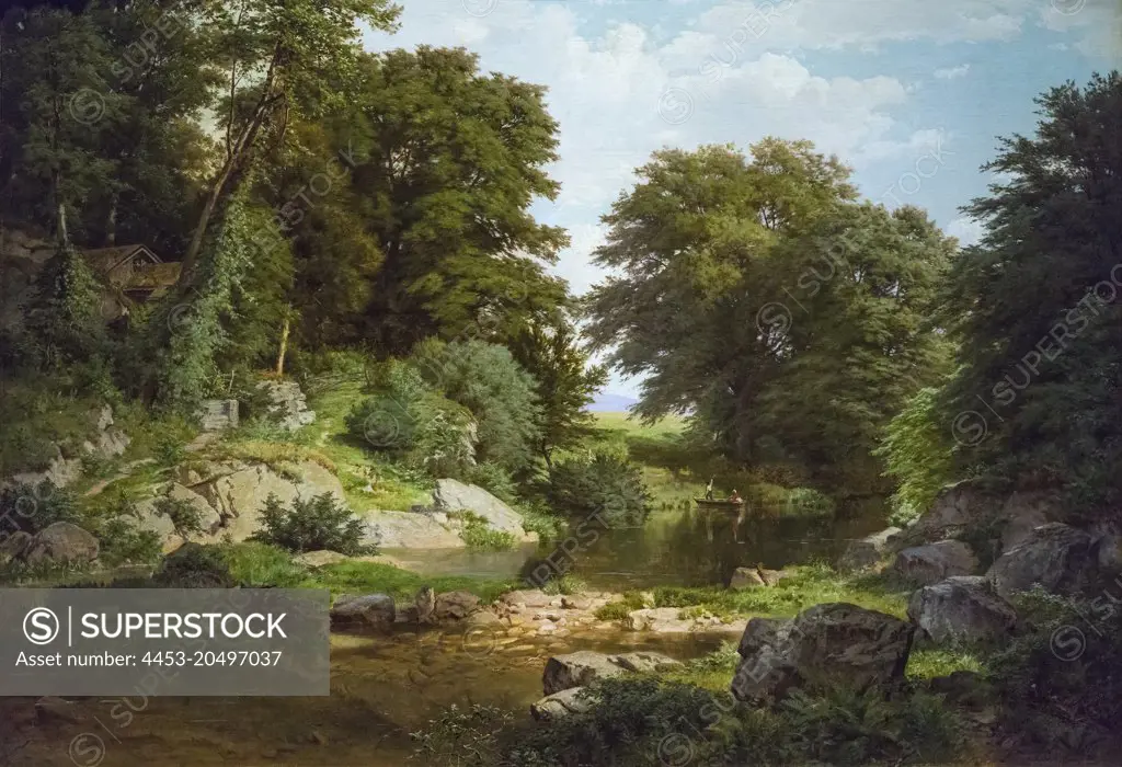 Woodland Brook; 1861; Oil on canvas William Trost Richards; American; 1833-1905