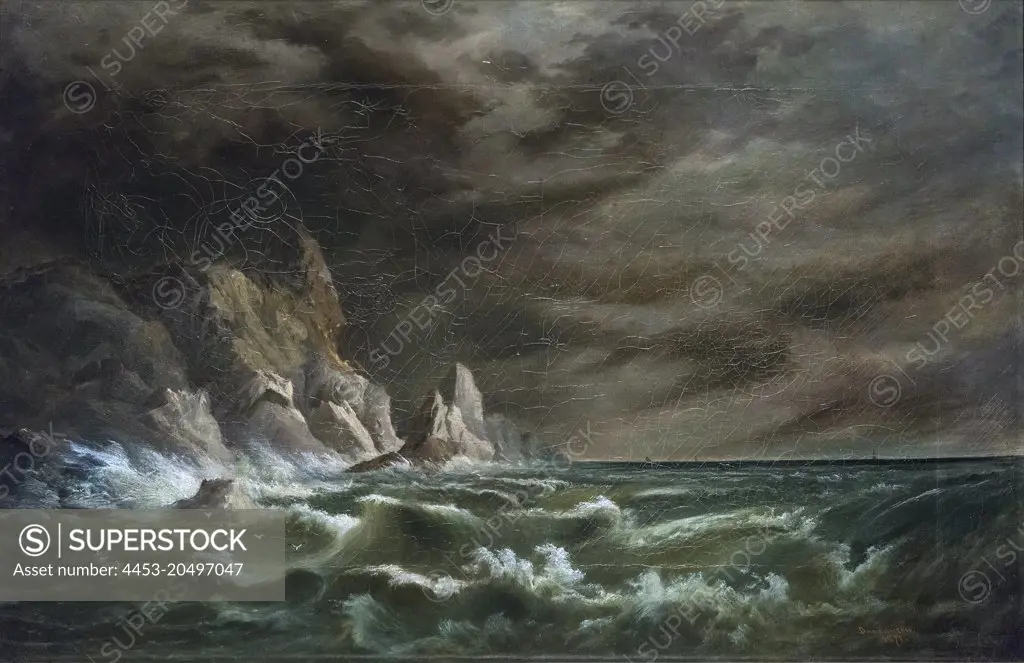 Storm off the Irish Coast; 1870; Oil on canvas Robert Scott Duncanson; American; 1821-72