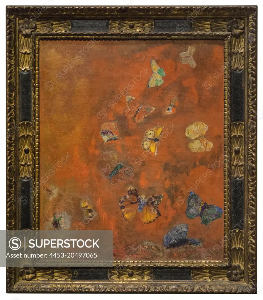 Evocation of Butterflies; about 1910-12; Oil on canvas Odilon Redon; French; 1840-1916