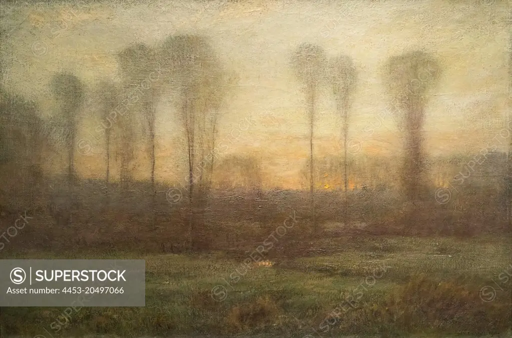 Before Sunrise; June; 1905; Oil on canvas Dwight William Tryon; American; 1849-1925