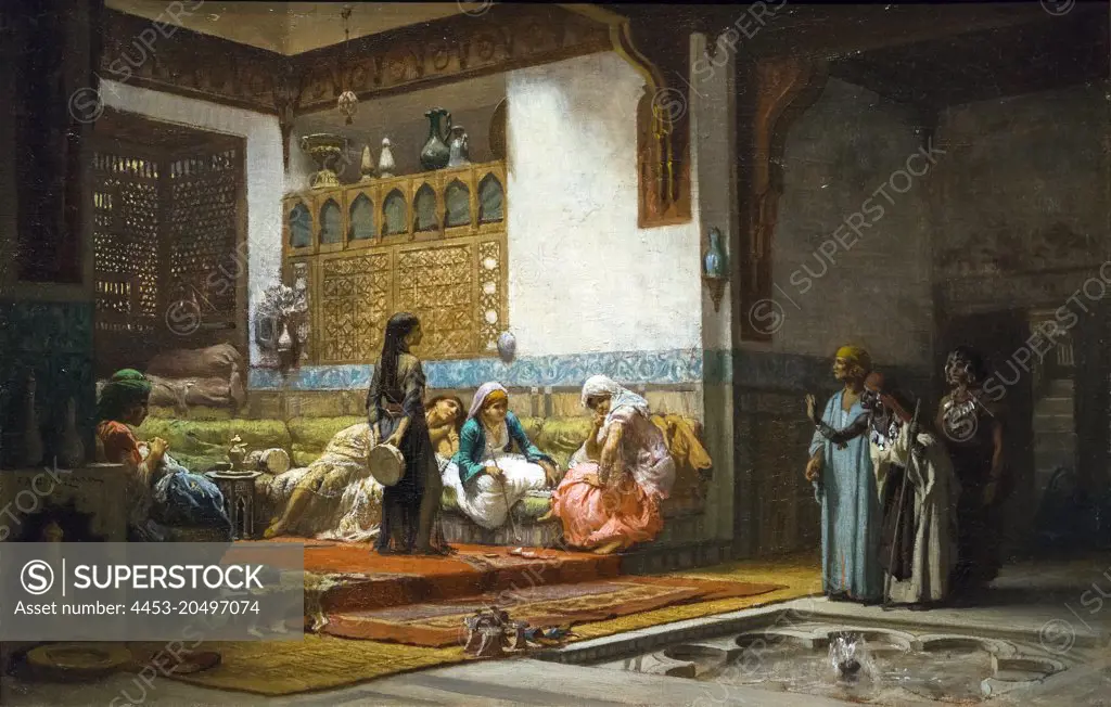 Moorish Interior; 1875-79; Oil on canvas Frederick Arthur Bridgman; American; 1847-1928