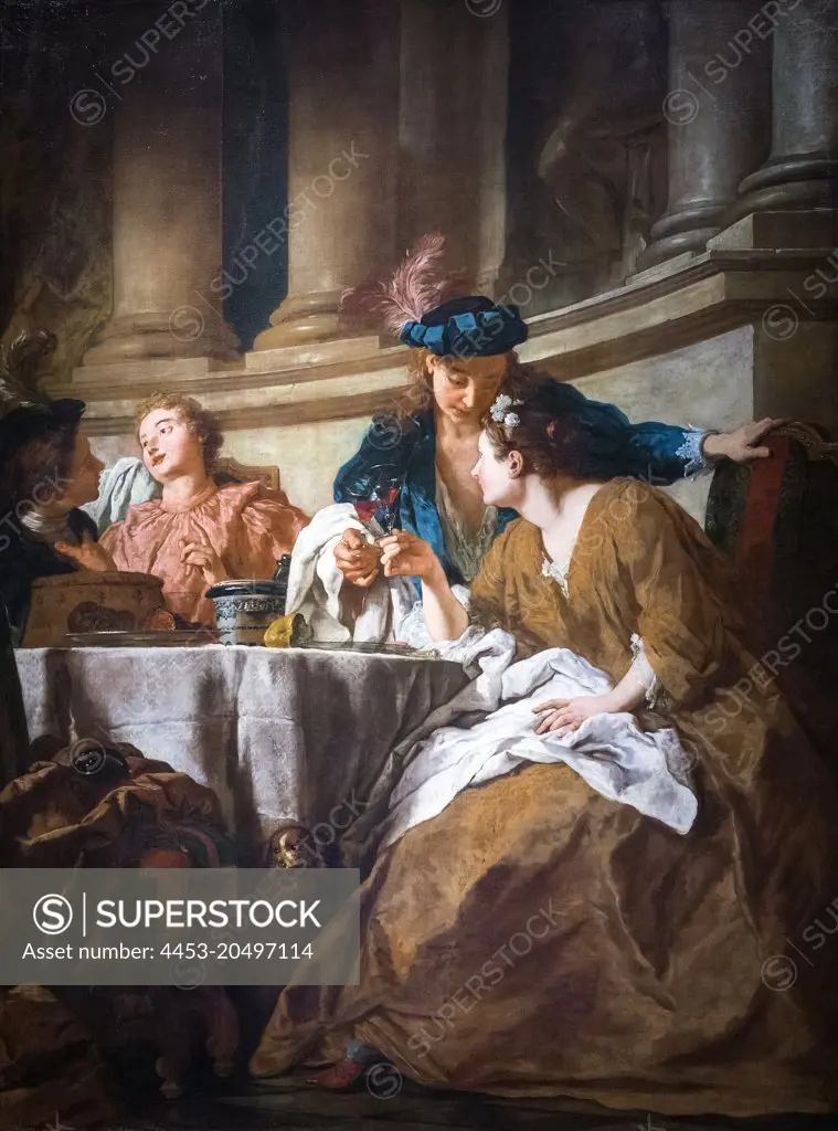 Luncheon with Figures in Masquerade Dress; 1725; Oil on canvas Jean-Francois de Troy; French; 1679-1752