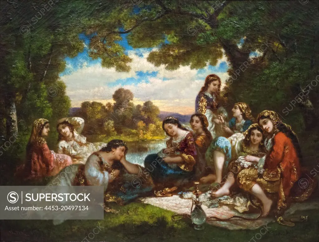 Turkish Women; date unknown; Oil on canvas Narcisse-Virgile Diaz de la Pena; French; 1807-76