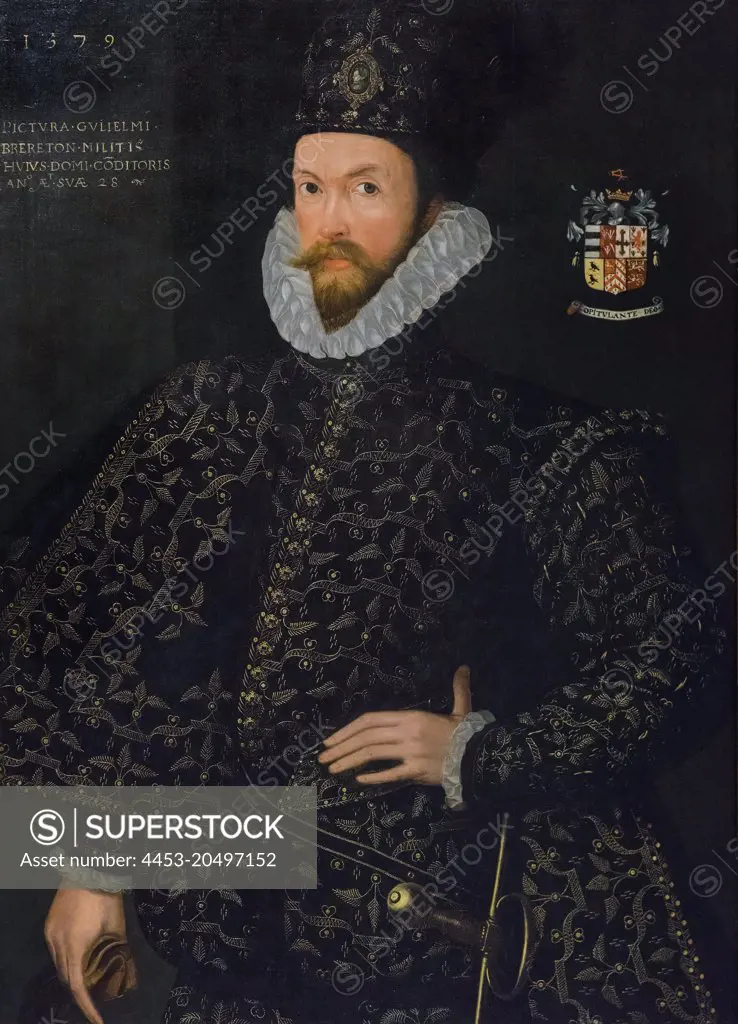 Sir William Brereton; 1579; Oil on cradled wood panel Unknown artist; English