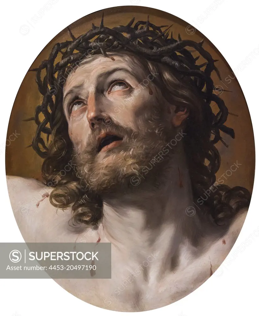 Head of Christ Crowned with Thorns; early 1630s; Oil on copper Guido Reni; Italian; 1575-1642