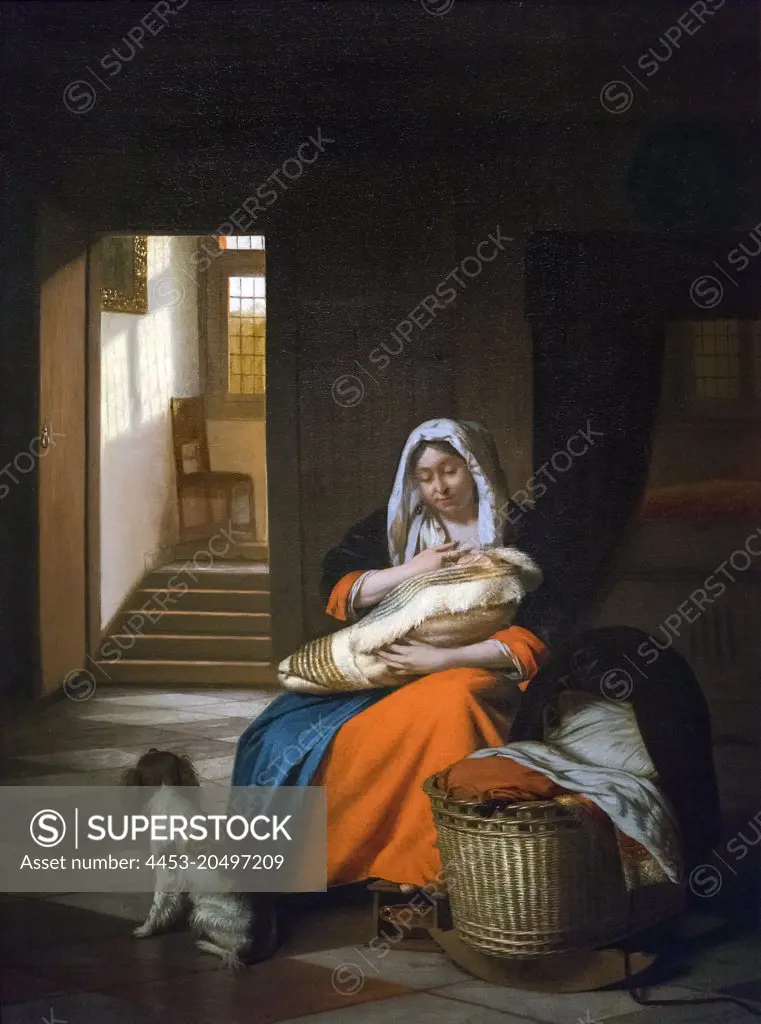 Mother Nursing Her Child; 1674-76; Oil on canvas Peiter de Hooch; Dutch; 1629-84