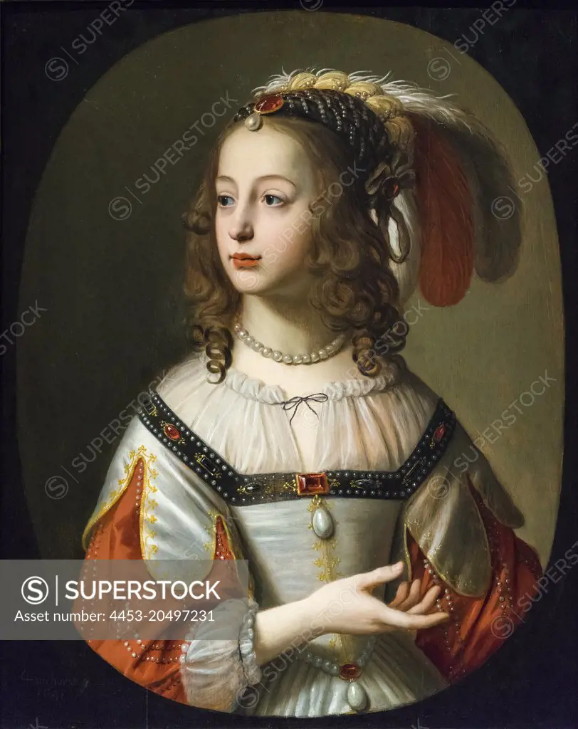 Portrait of Sophia; Princess Palatine; 1641; Oil on oak panel Gerrit van Honthorst; Dutch; 1592-1656