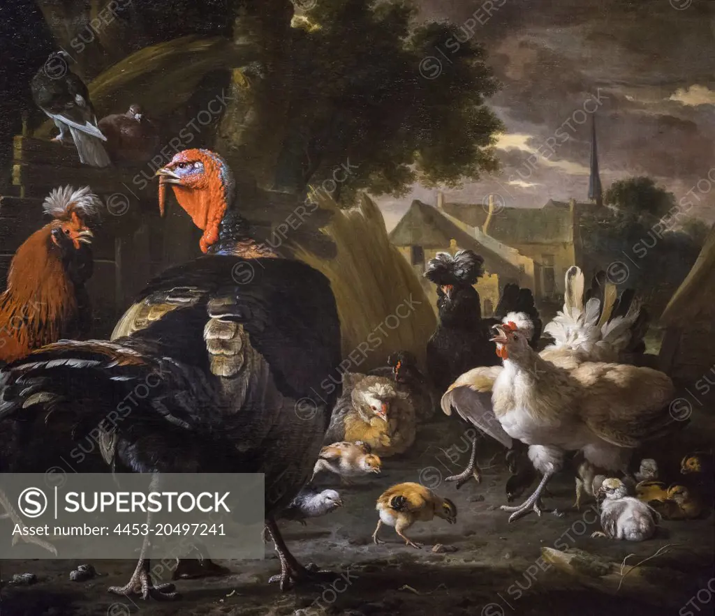 Poultry Yard; about 1668; Oil on canvas Melchior d'Hondecoeter; Dutch; 1636-95
