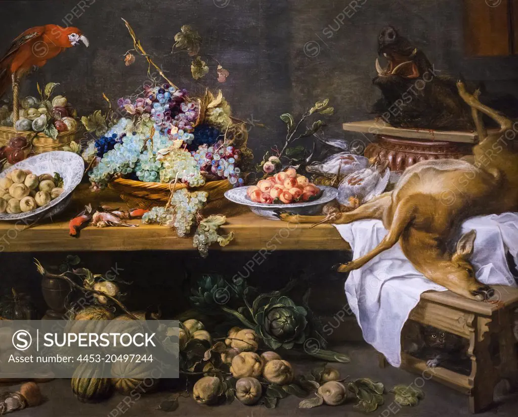 Still Life with Fruit; Vegetables; and Dead Game; 1635-37; Oil on canvas Frans Snyders; Flemish; 1579-1657