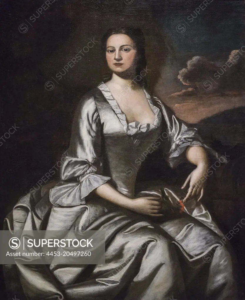 Mrs. John Banister; 1748; Oil on canvas Robert Feke; American; 1705-52