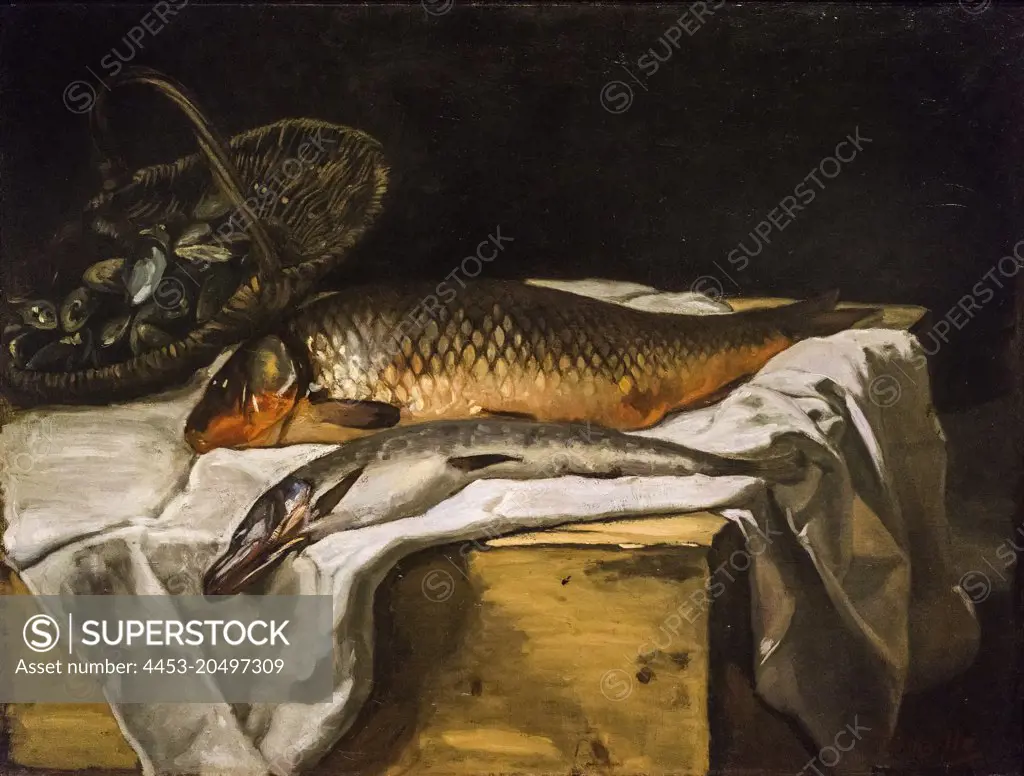 Still Life with a Dead Fish; 1866; Oil on canvas Jean-Frederic Bazille; French; 1841-70