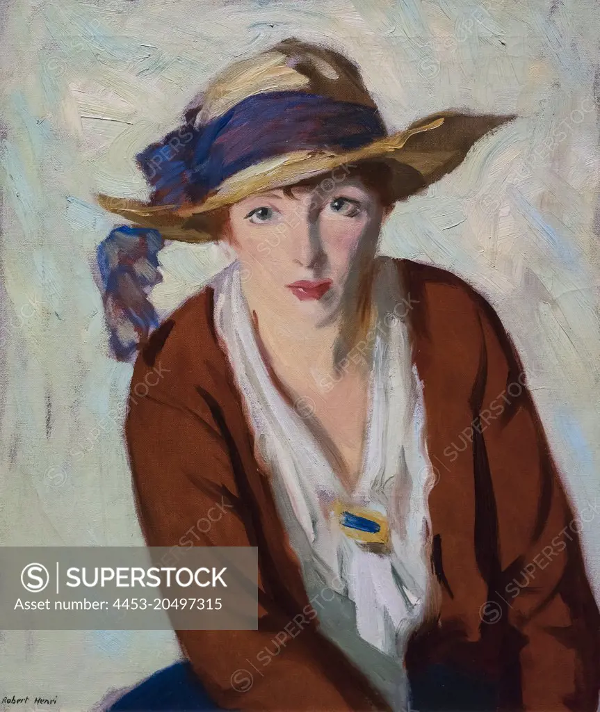 The Beach Hat; 1914; Oil on canvas Robert Cozad Henri; American; 1865-1925