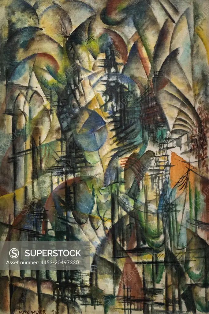 New York Department Store; 1915; Oil on canvas Max Weber; American; 1881-1961