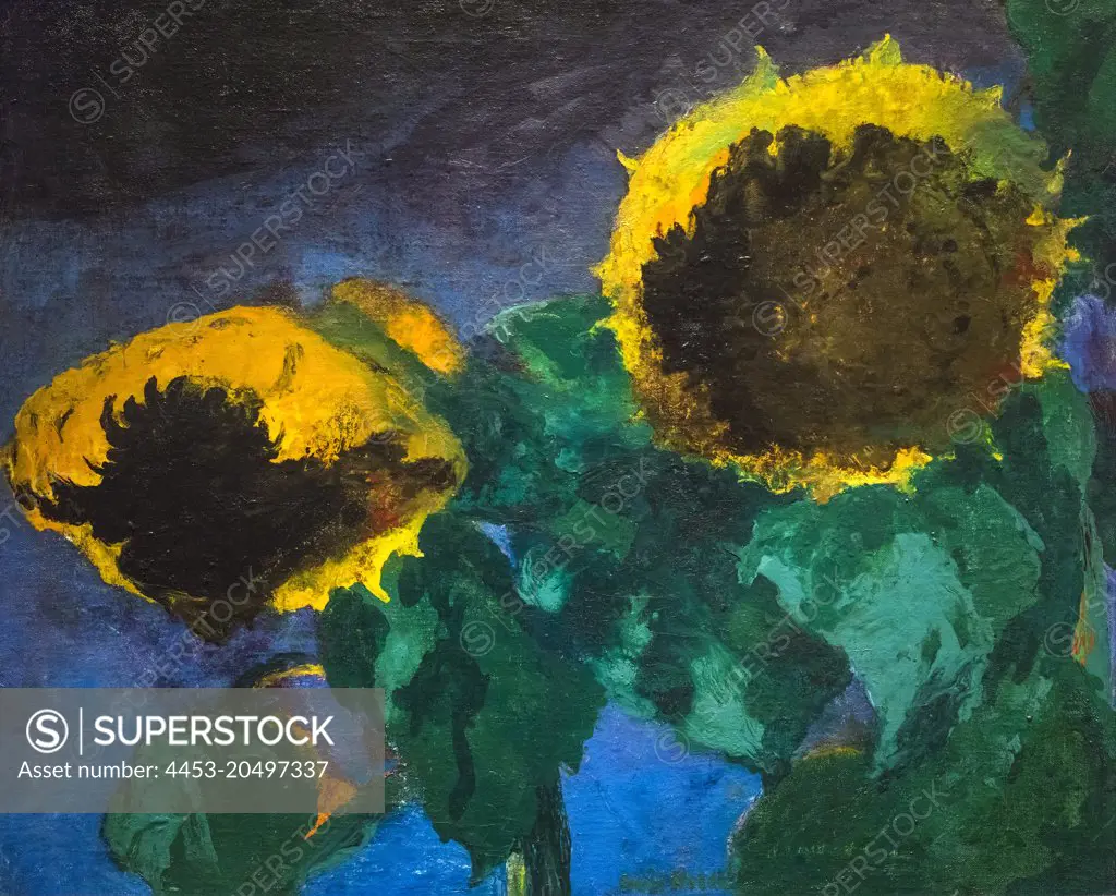 Sunflowers; 1932; Oil on canvas Emil Nolde; German; 1867-1956