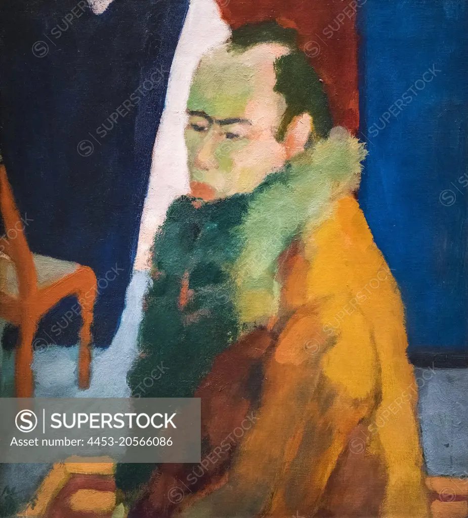 Man in Fur Coat; about 1918 Oil on canvas Max Kaus; German; 1891 - 1977