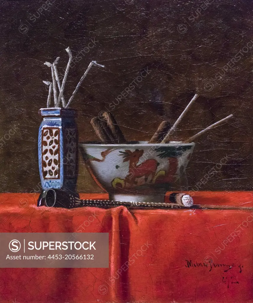 Still Life with Tapers and Cigars; 1872 Oil on canvas Milne Ramsey; American; 1846 - 1915