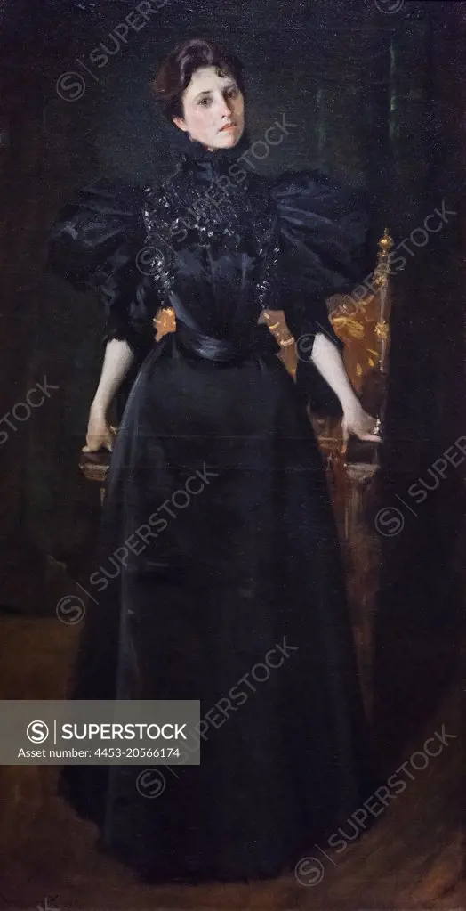 Portrait of a Lady in Black; about 1895 Oil on canvas William Merritt Chase; American; 1849 - 1916