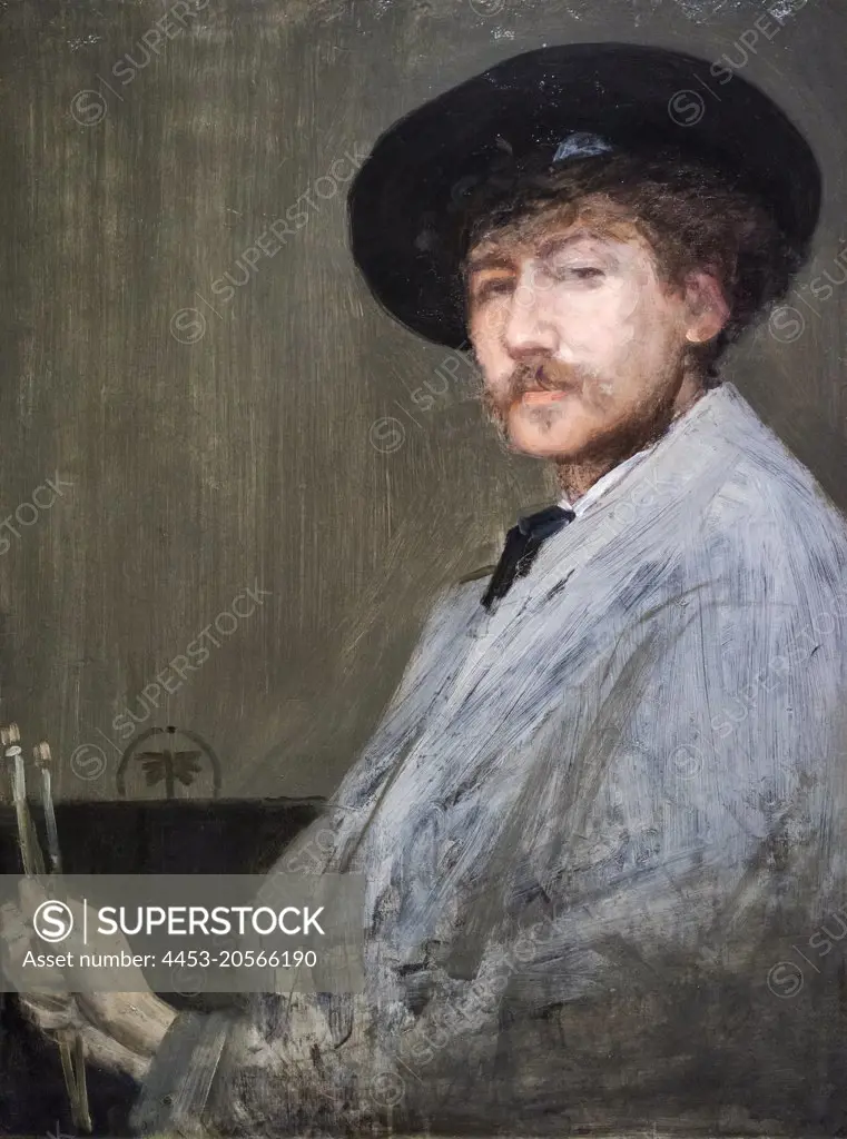 Arrangement in Gray: Potrait of the Painter about 1872 Oil on canvas James Abbott McNeill Whistler; American; 1834 - 1903