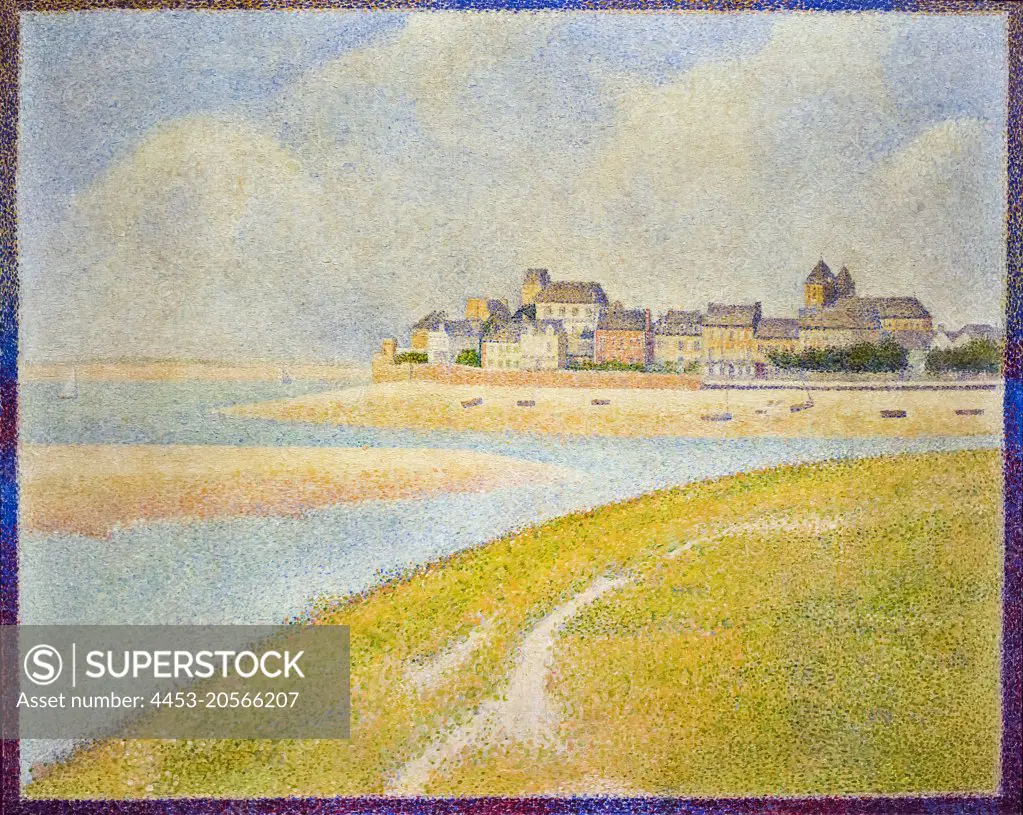 View of Le Crotoy from Upstream; 1889 Oil on canvas Georges Seurat; French; 1859 - 91