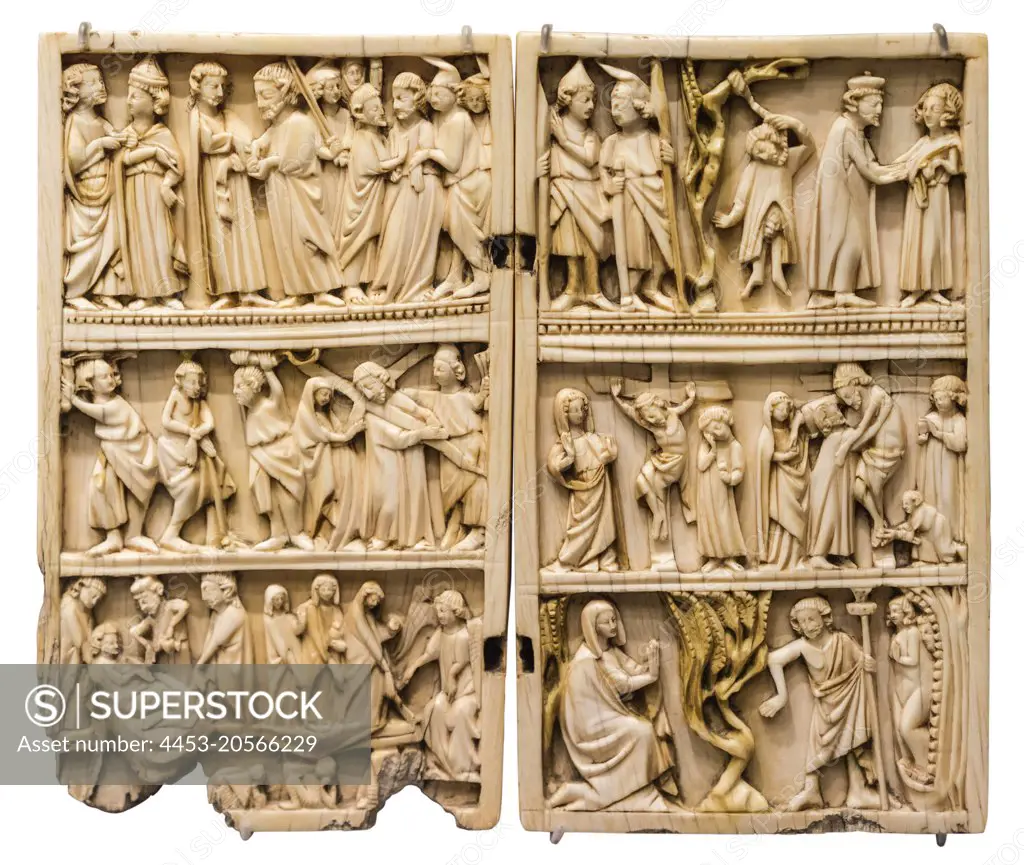 Diptych with Scenes from the Passion of Christ About 1300 Ivory Unknown artist; French