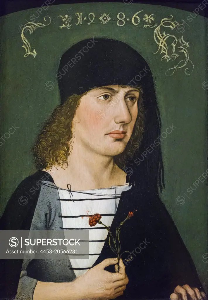 A Young Man; 1486 Oil on linden pane Michael Wohlgemut; German; 1434 - 1519