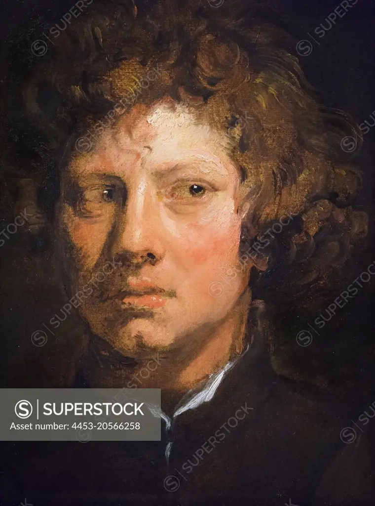 Head of a young man Oil on panel c; 1617-18Anthony van Dyck; Flemish; 1599-1641