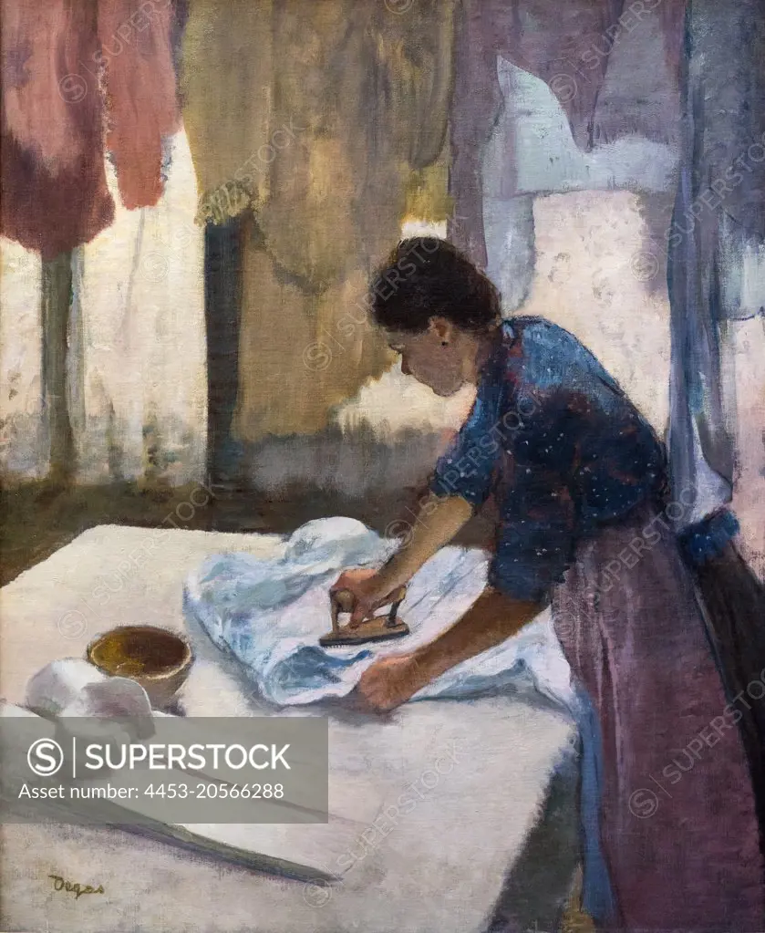 Woman Ironing Oil on canvas; begun c. 1876; completed c. 1887 Edgar Degas; French; 1834 - 1917