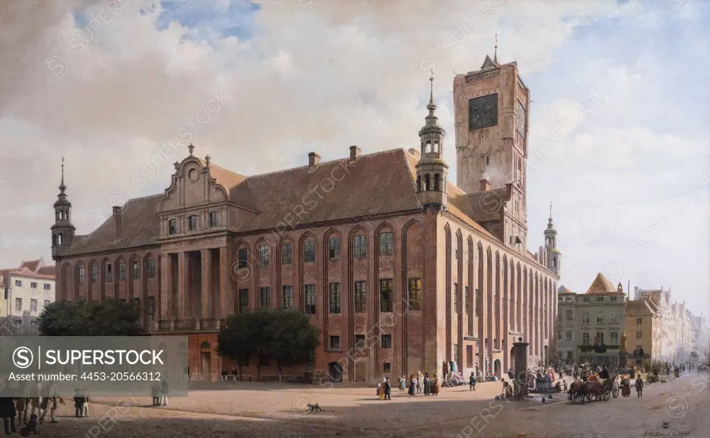 City Hall at Torun Oil on canvas; 1848 Eduard Gaertner; German; 1801 - 1877