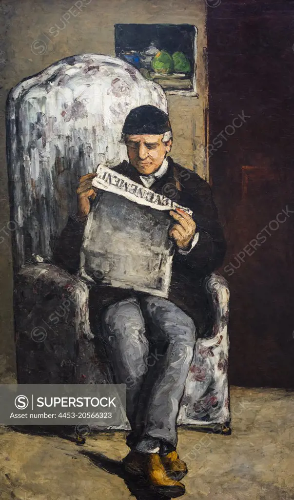 The Artist's Father; Reading L'Evenement Oil on canvas; 1866 Paul Cezanne; French; 1839-1906