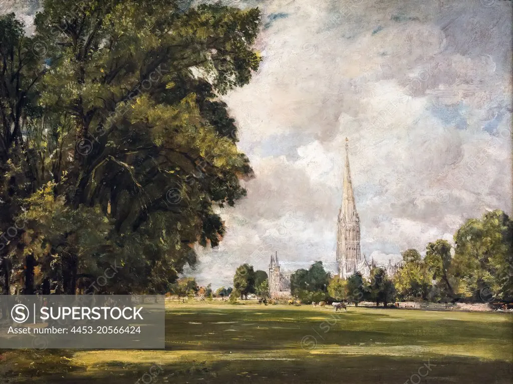 Salisbury Cathedral from Lower Marsh Close Oil on canvas; 1820 John Constable; British; 1776 - 1837