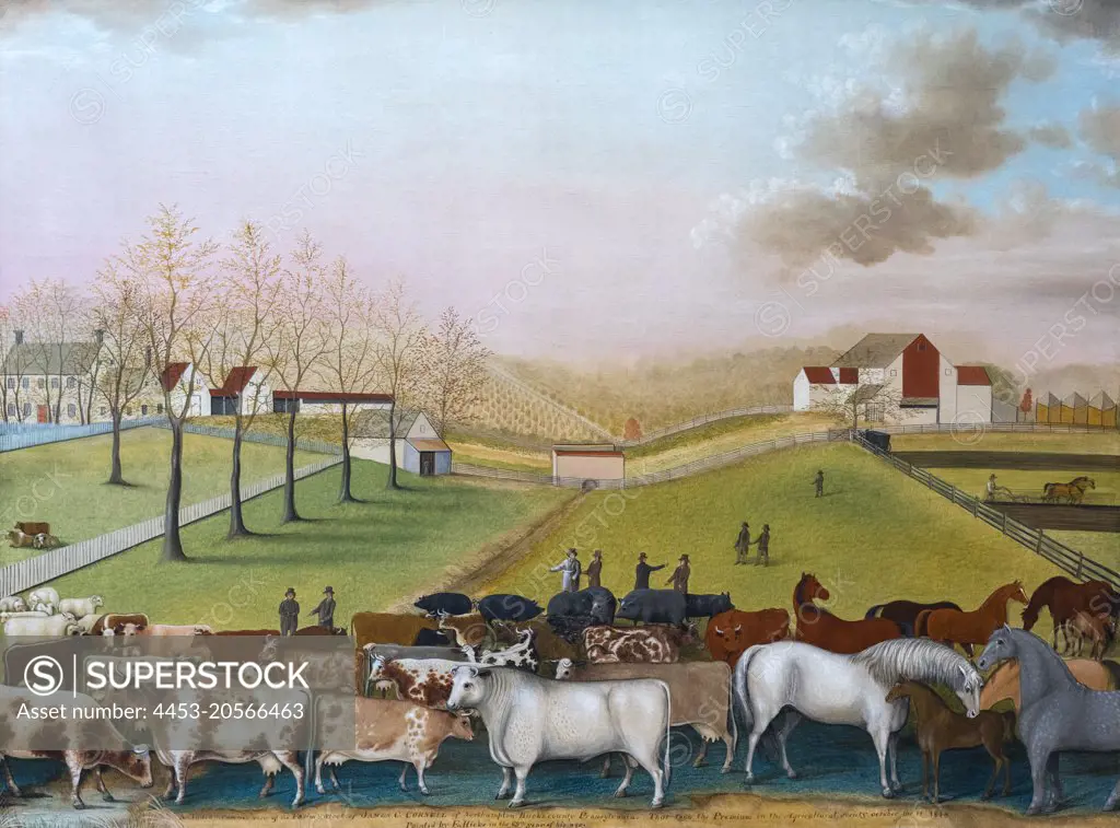 The Cornell Farm Oil on canvas; 1848 Edward Hicks; American; 1780 - 1849