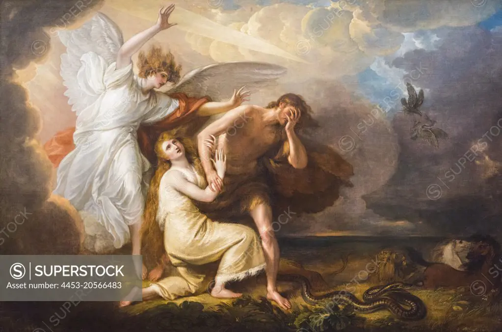 The Expulsion of Adam and Eve from Paradise Oil on canvas; 1791 Benjamin West; American; 1738 - 1820