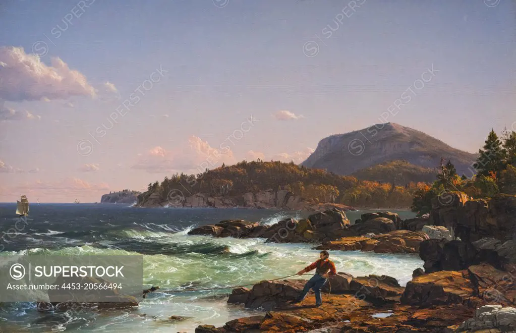 Newport Mountain; Mount Desert Oil on canvas; 1851 Frederic Edwin Church; American; 1826 - 1900