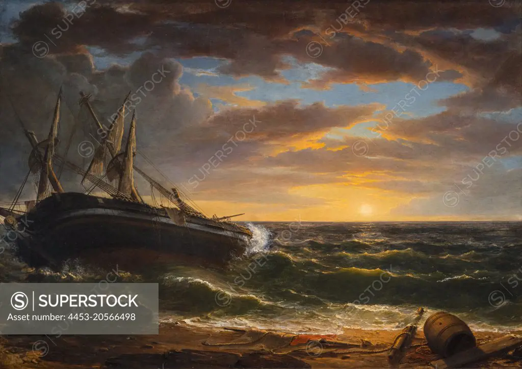 The Stranded Ship Oil on canvas; 1844 Asher Brown Durand; American; 1796 - 1886