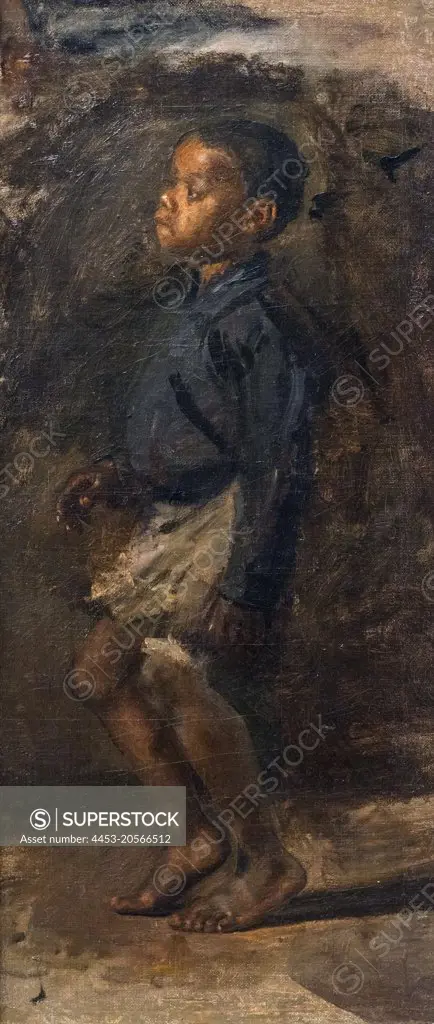 Study for 'Negro Boy Dancing' : The Boy Oil on canvas; c. 1878 Thomas Eakins; American; 1844 - 1916