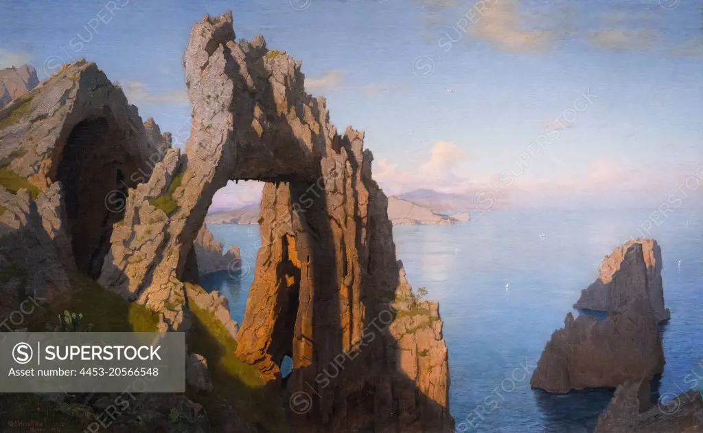 Natural Arch at Capri Oil on canvas; 1871 William Stanley Haseltine; American; 1835 - 1900