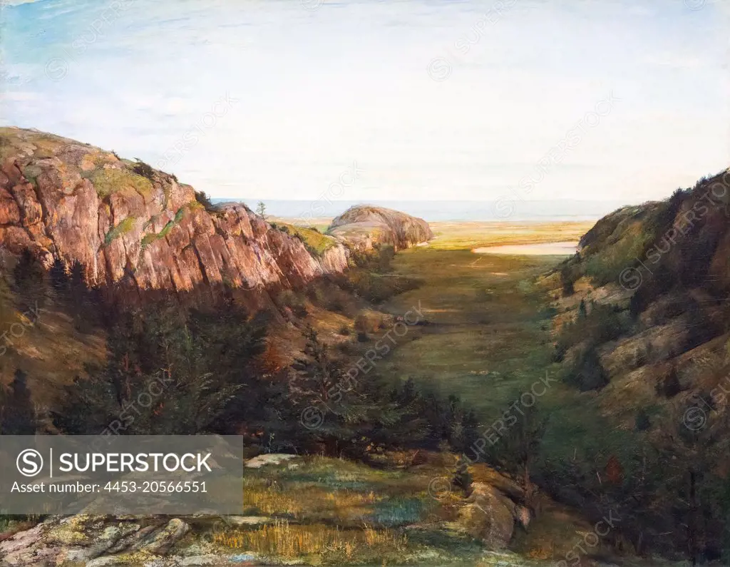 The Last Valley - Paradise Rocks Oil on canvas; 1867 - 1868 John La Farge; American; 1835 - 1910