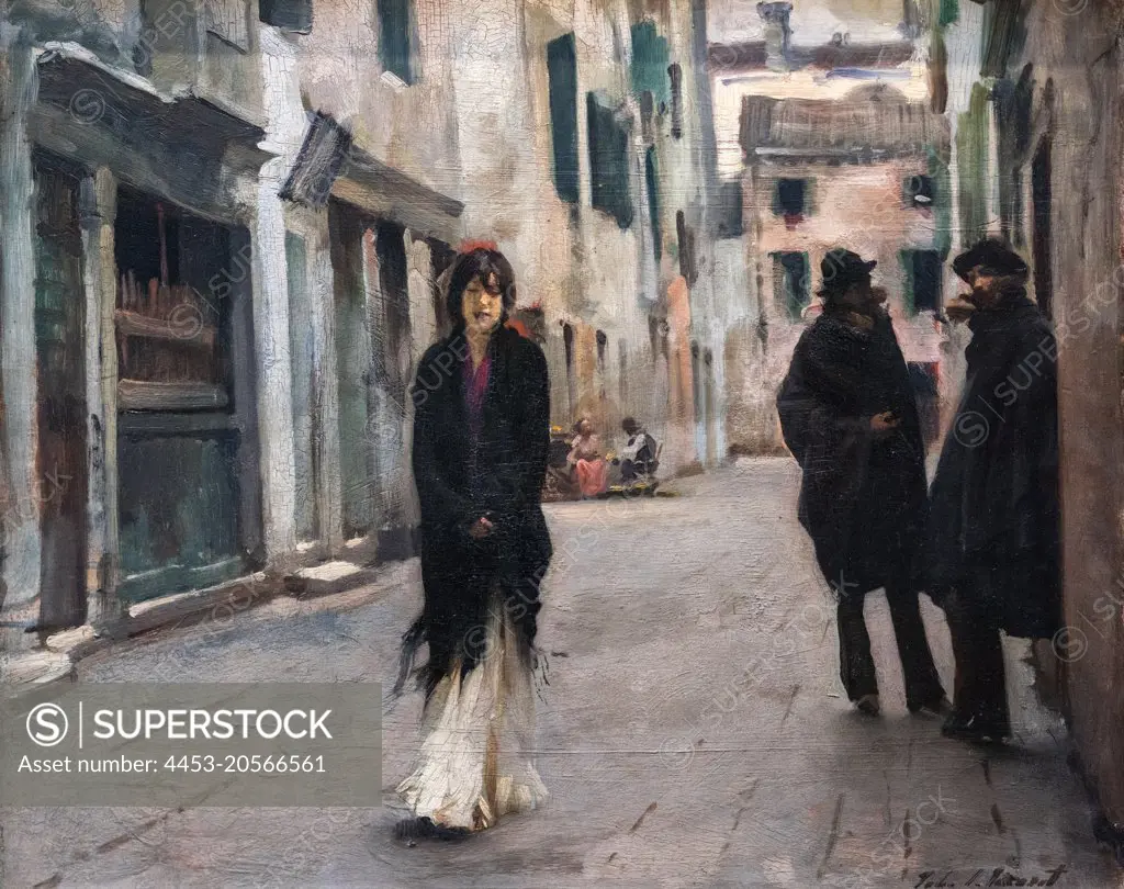 Street in Venice oil on wood; 1882 John Singer Sargent; American; 1856 - 1925