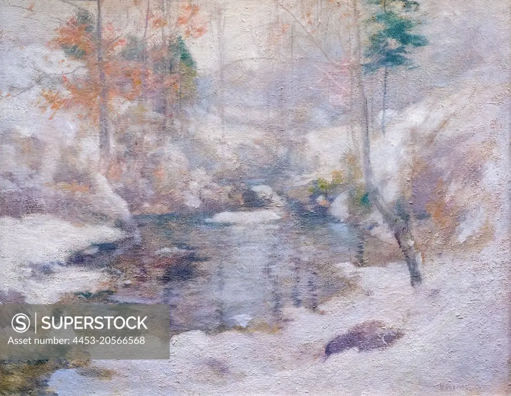 Winter Harmony Oil on canvas; c. 1890/1900 John Henry Twachtman; American; 1853 - 1902