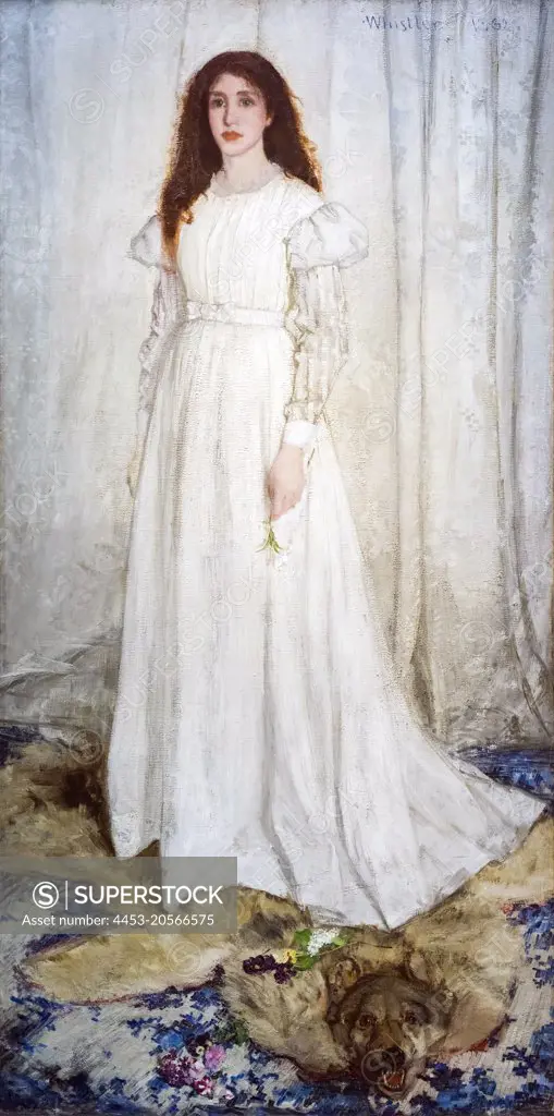 The White Girl Oil on canvas; 1862 James Abbott McNeill Whistler; American; 1834 - 1903