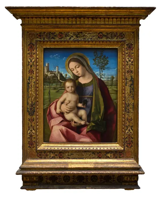 Workshop of Giovanni Bellini; Italian; Madonna and Child; Oil on wood.