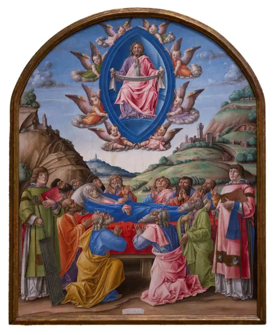 Bartolomeo Vivarini; Italian; active Venice 1450-91; The Death of the Virgin; Tempera on wood.