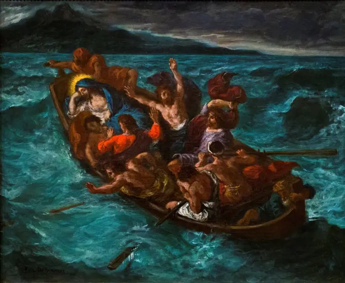 Eugene Delacroix; French; 1798-1863; Christ Asleep during the Tempest; ca. 1853; Oil on canvas.