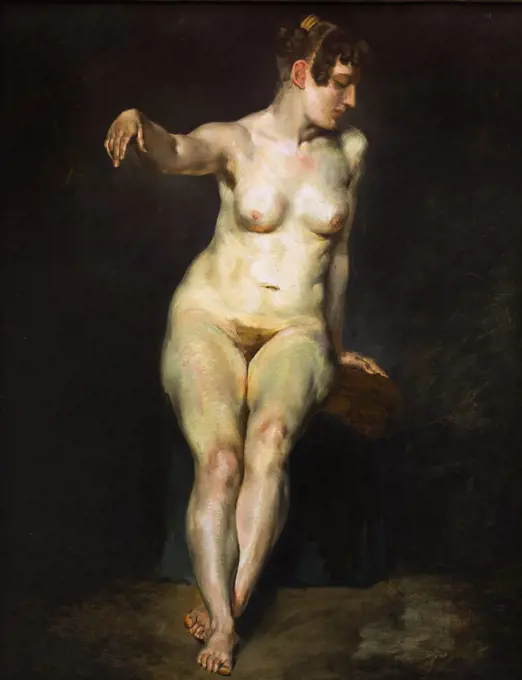 Mademoiselle Rose. 1820-21 Seated Nude. ( by Eugene Delacroix; Charenton-le-Pont 1798-1863 Paris; aquired 1986)