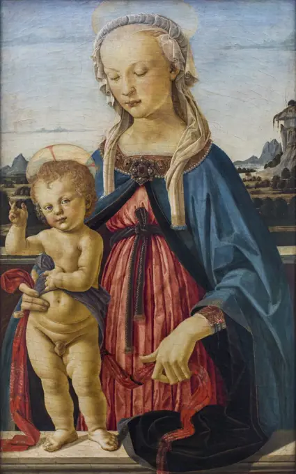 Mary with the child. (Pietro Perugino; attributed; 1450 Citta della Pieve -1523 Fontigano)