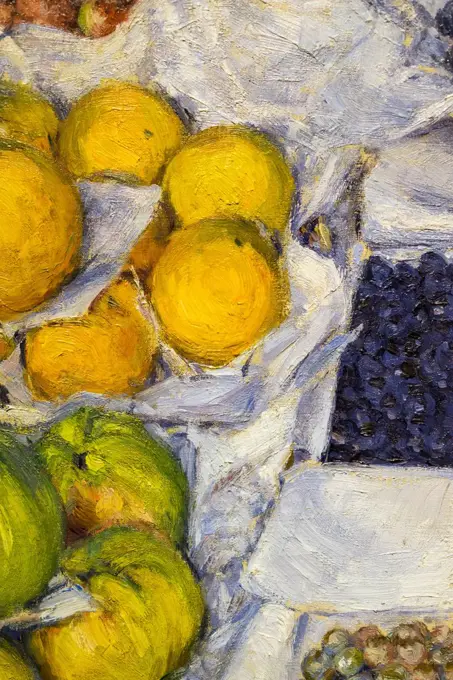 Detail of Fruit Displayed on a Stand; about 1881-82 Oil on canvas Gustave Caillebotte French; 1848-1894