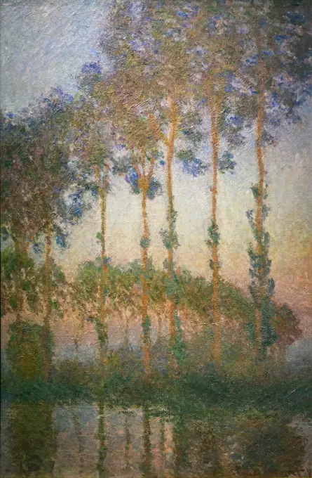 Poplars on the Banks of the Epte; Sunset; 1891 Oil on canvas Claude Monet French; 1840-1926