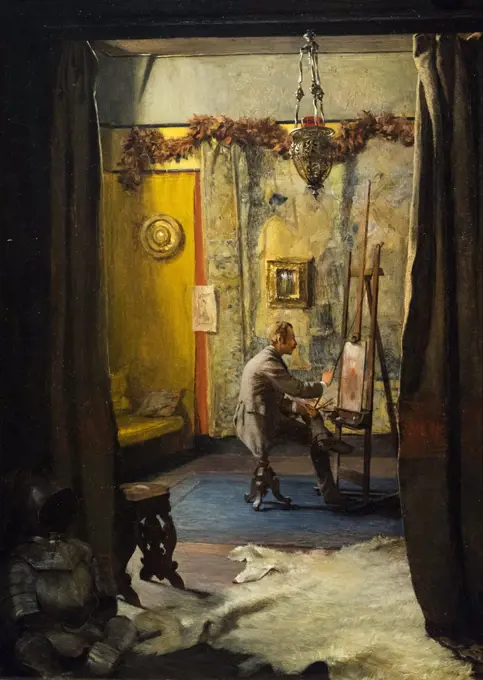 His studio; about 1881 Oil on canvas Ignaz Michael Marcel Gaugengigl American born in Germany; 1853-1932